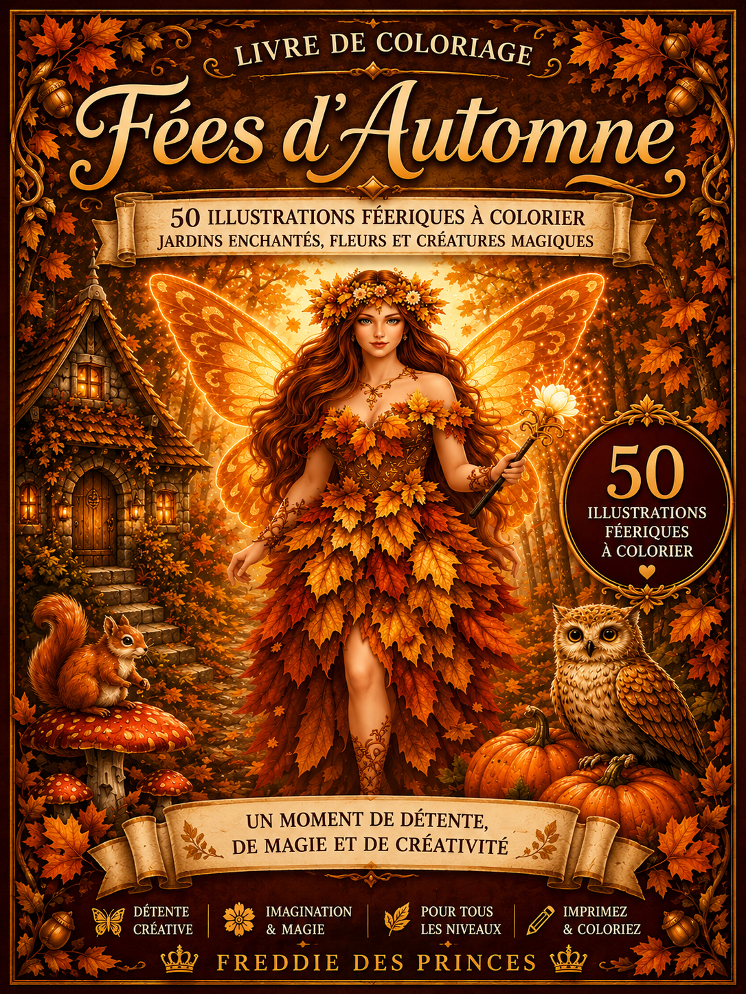 Coloriage féérique estival – 50 pages fantasy été PDF à imprimer