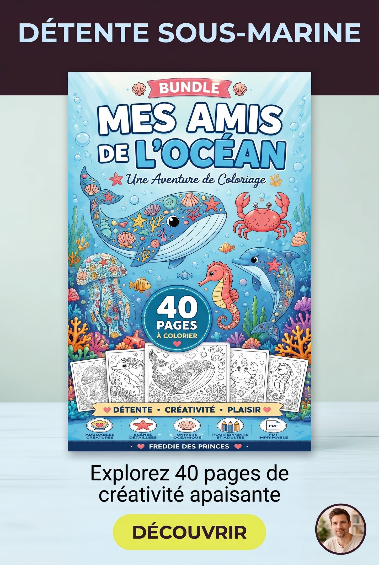 Bundle 40 Pages Mes Amis de l’Océan 🌊  (PDF à imprimer)