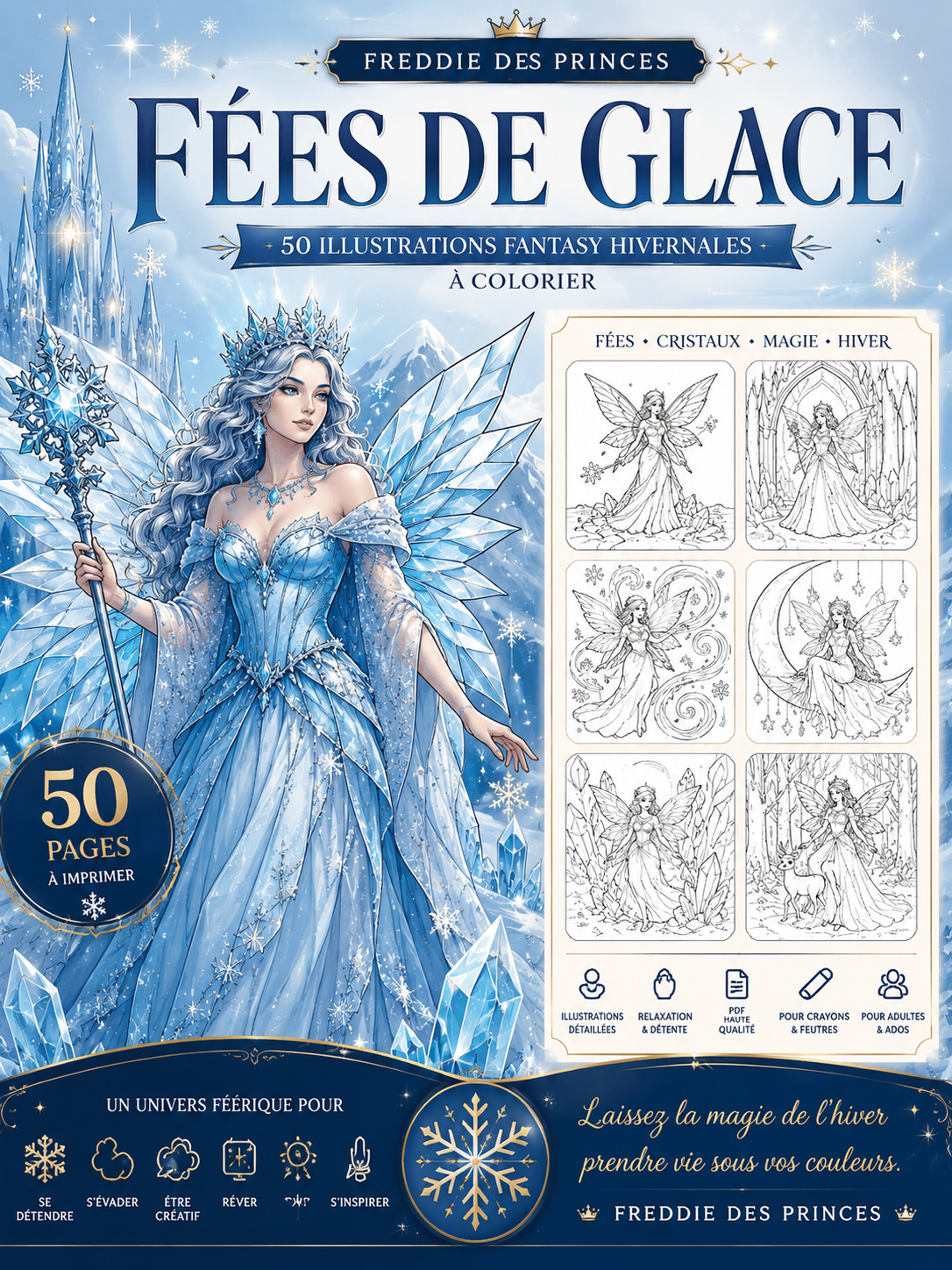 Fées de Glace – 50 Pages (PDF à imprimer)