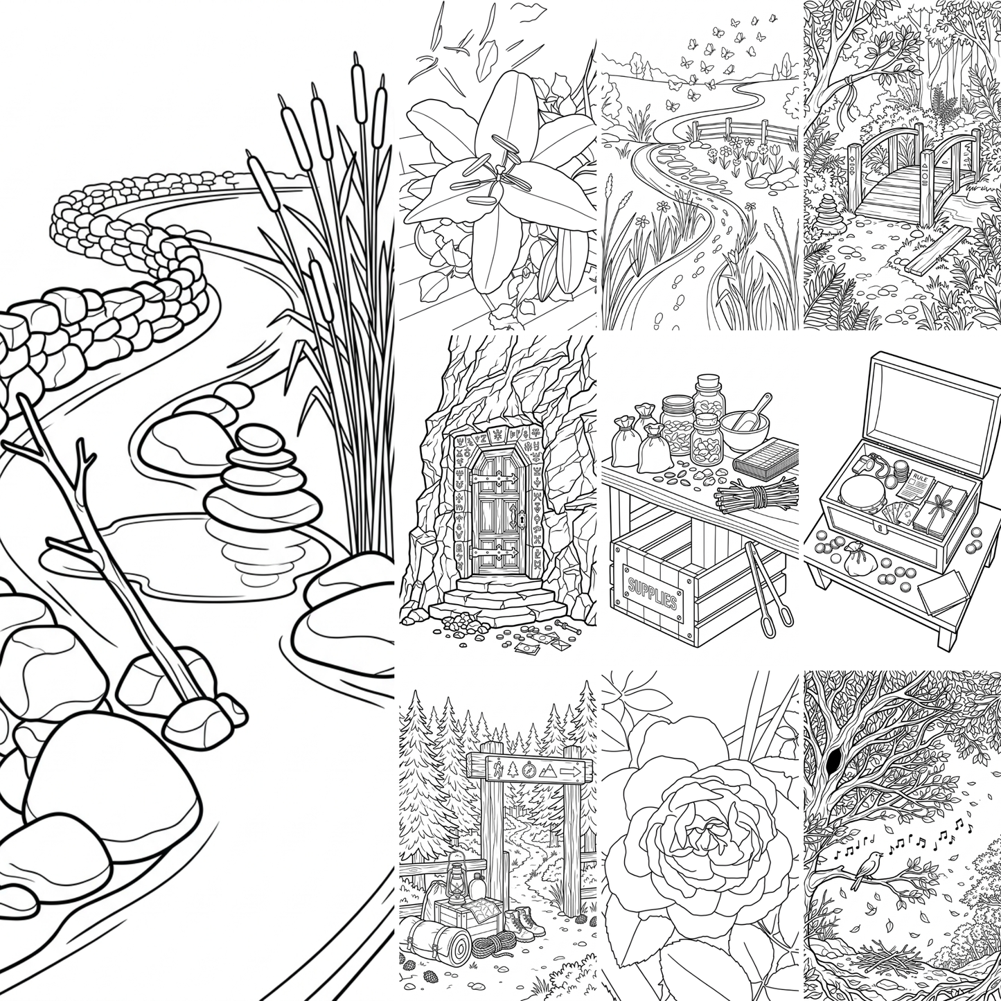 Mini Pack Découverte – 25 Coloriages Bold & Easy à Imprimer (2,99€)