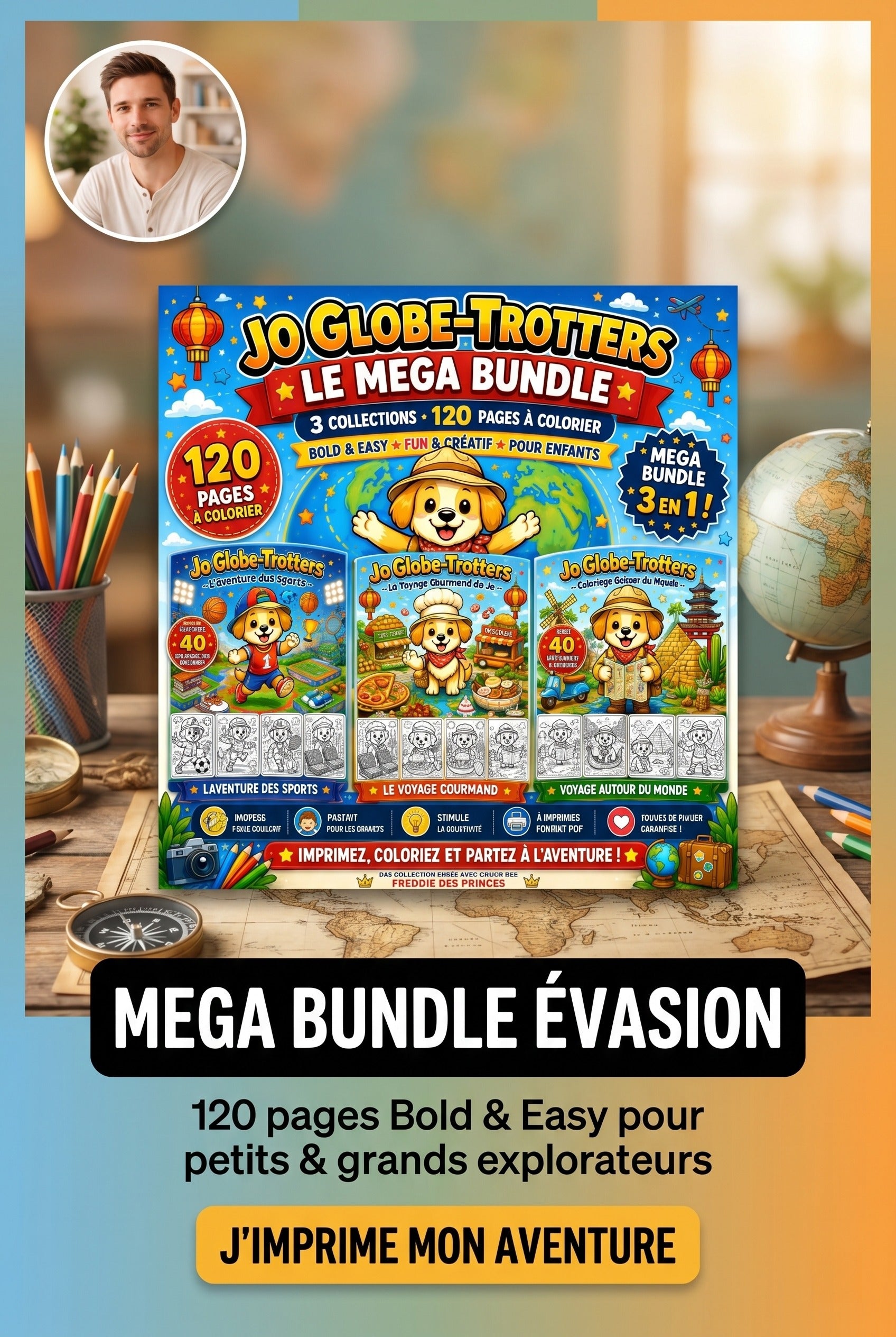 Mega bundle 120 pages Jo globe-trotters - 3 aventures