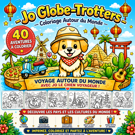 Coloriage voyage autour du monde enfants – pays et cultures PDF