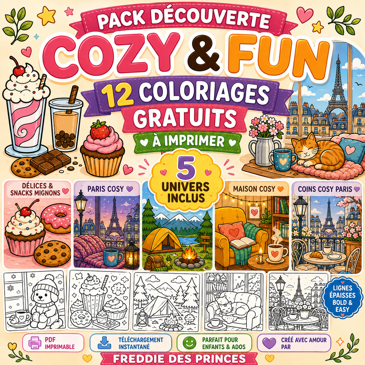 Pack gratuit 12 coloriages voyage et aventure enfants PDF