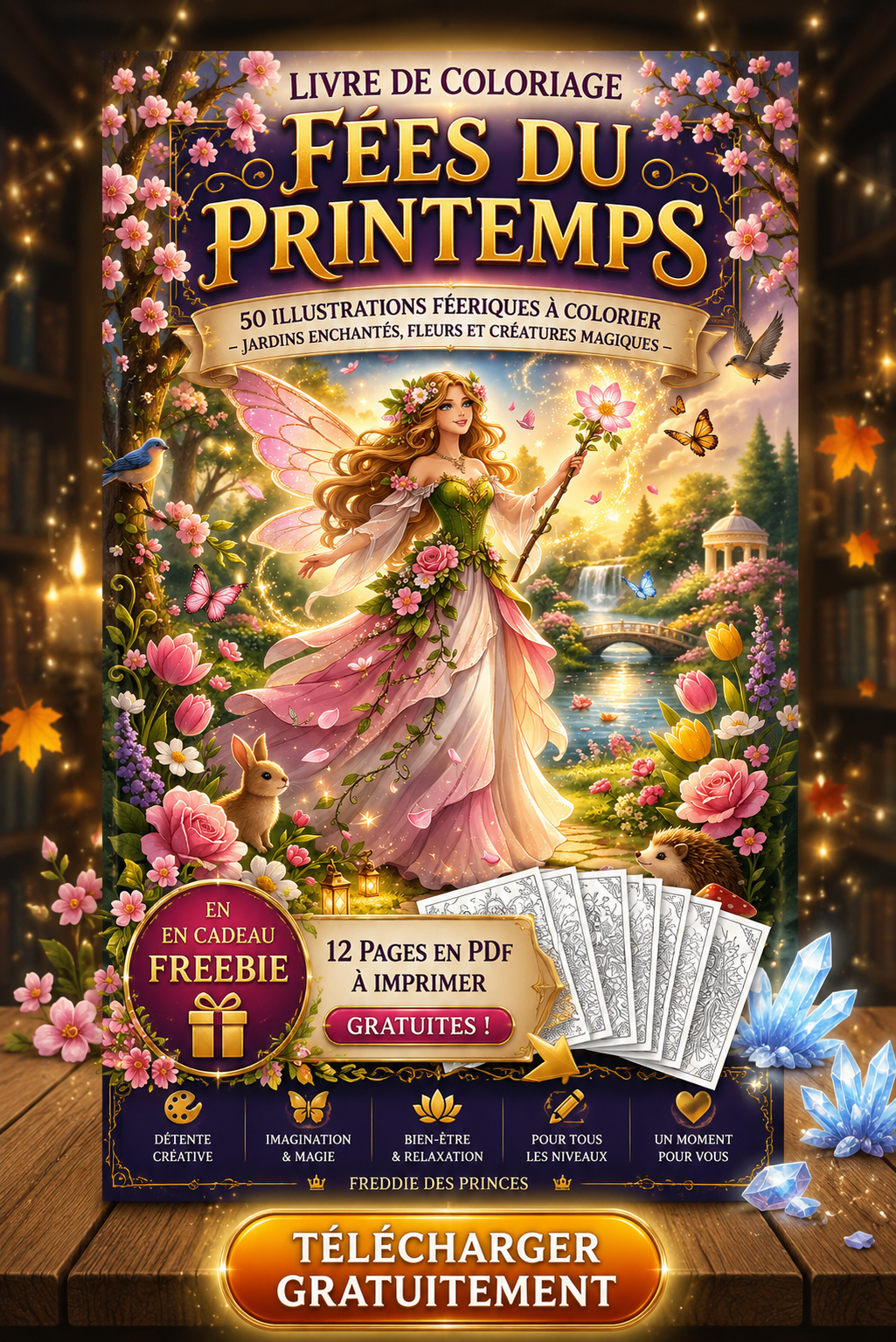 Grimoire des Fées : Pack Découverte de 12 Coloriages Magiques (Gratuit)