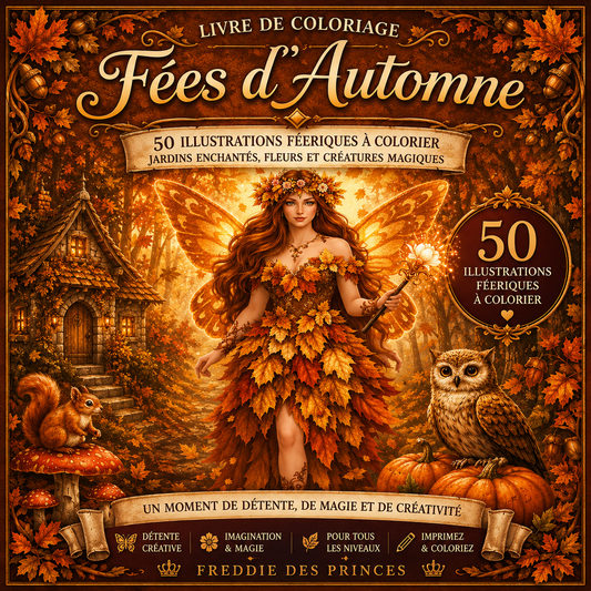 Coloriage féérique estival – 50 pages fantasy été PDF à imprimer